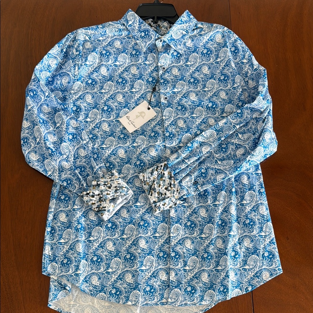 Robert Graham Blue Paisley Men's Shirt NEVER BEEN WORN